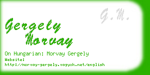 gergely morvay business card